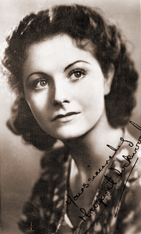 A 1930s autograph of the British actress Margaret Lockwood
