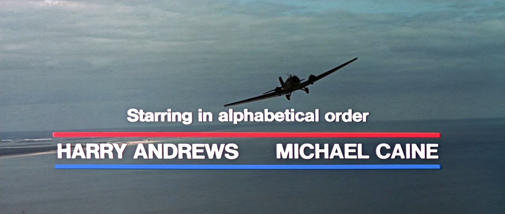 Main title from Battle of Britain (1969) (3). Starring in alphabetical order Harry Andrews, Michael Caine