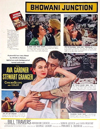 Ava Gardner (as Victoria Jones) and Stewart Granger (as Col Rodney Savage) in a poster for Bhowani Junction (1956) (3)