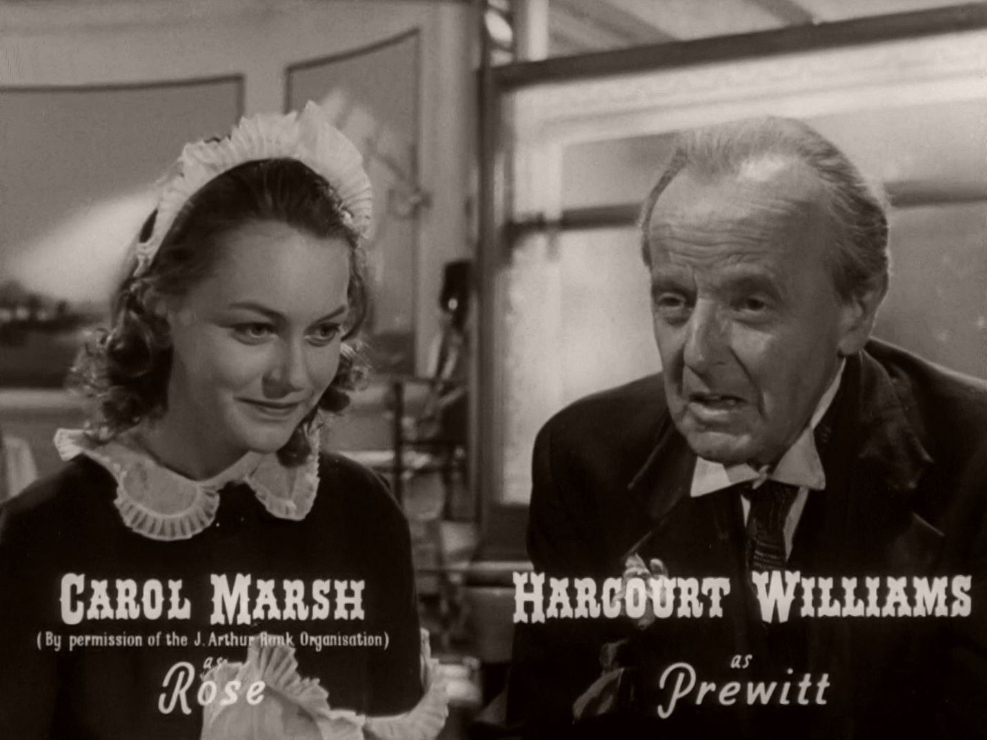 Main title from Brighton Rock (1948) (7).  Carol Marsh as Rose Harcourt Williams as Prewitt