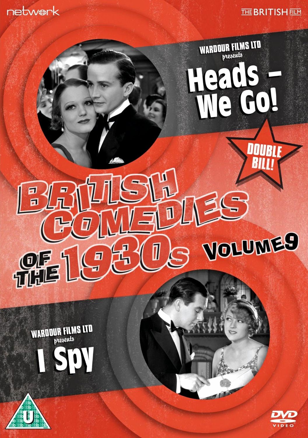 British Comedies of the 1930s Vol 9 DVD from Network and The British Film.  Features Heads We Go (1933) and I Spy (1934).