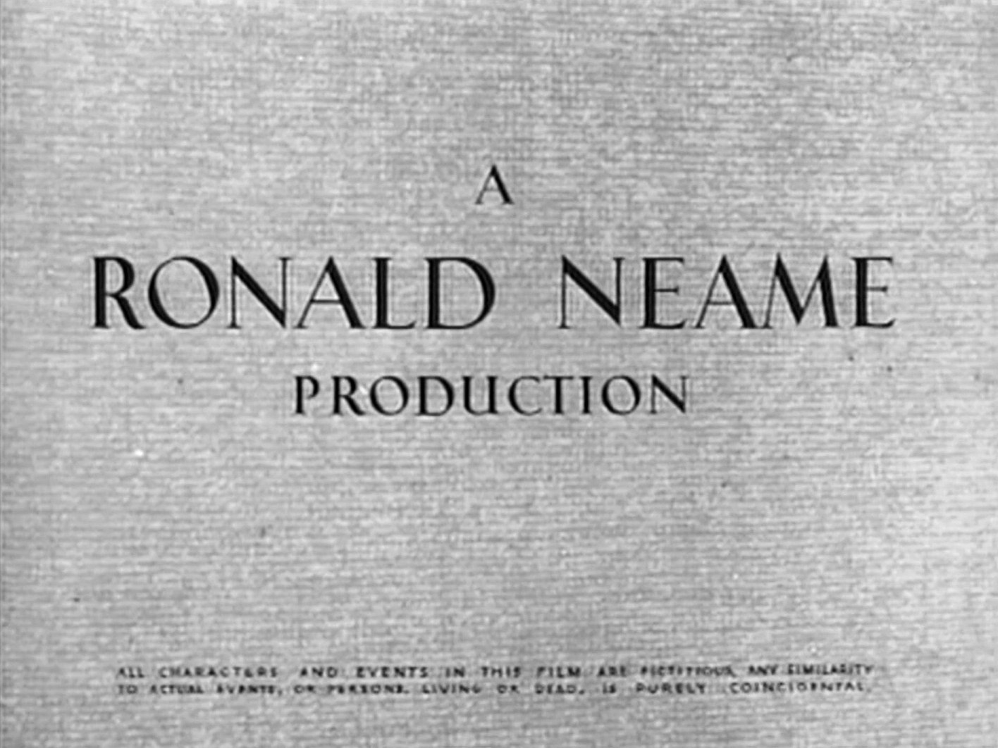 Main title from The Card (1952) (2). A Ronald Neame Production
