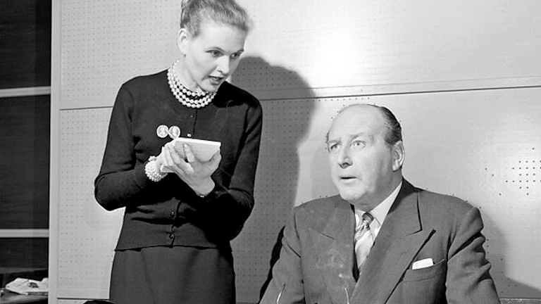 Photograph from A Case for Dr Morelle (1957) (1) featuring Cecil Parker and Sheila Sim