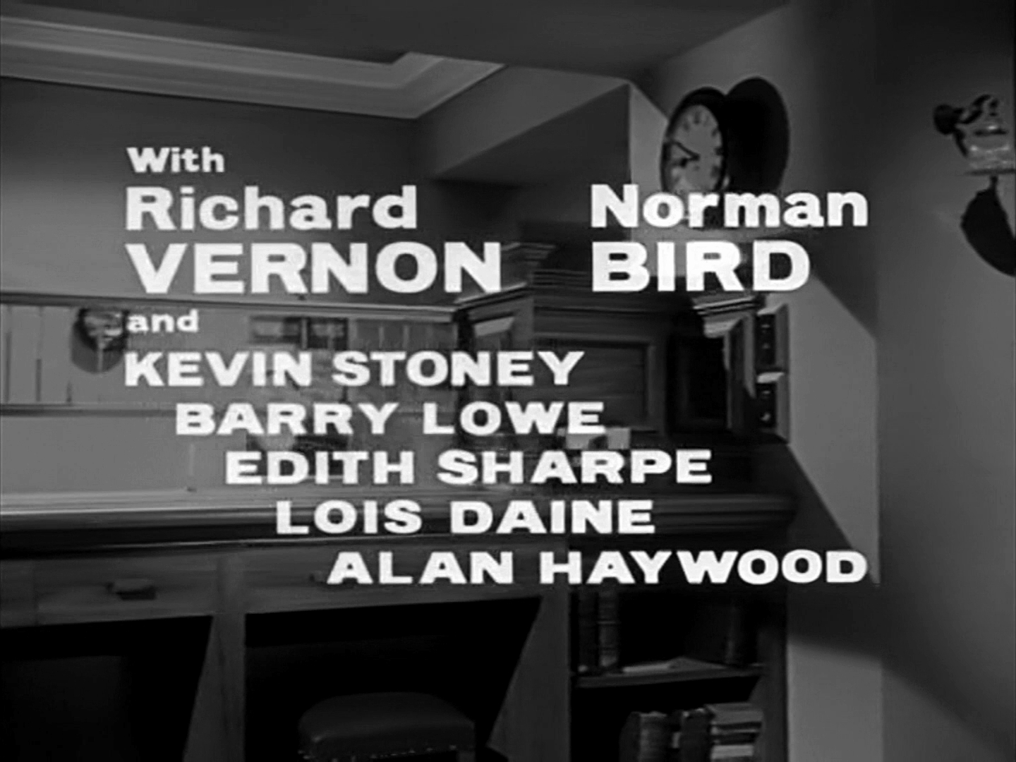 Main title from Cash on Demand (1961) (4). With Richard Vernon, Norman Bird and Kevin Stoney, Barry Lowe, Edith Sharpe, Lois Daine