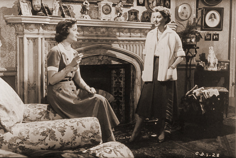 Margaret Lockwood (as Freda Jeffries) and Kay Walsh (as Charlotte Young) in a photograph from Cast a Dark Shadow (1955) (34)