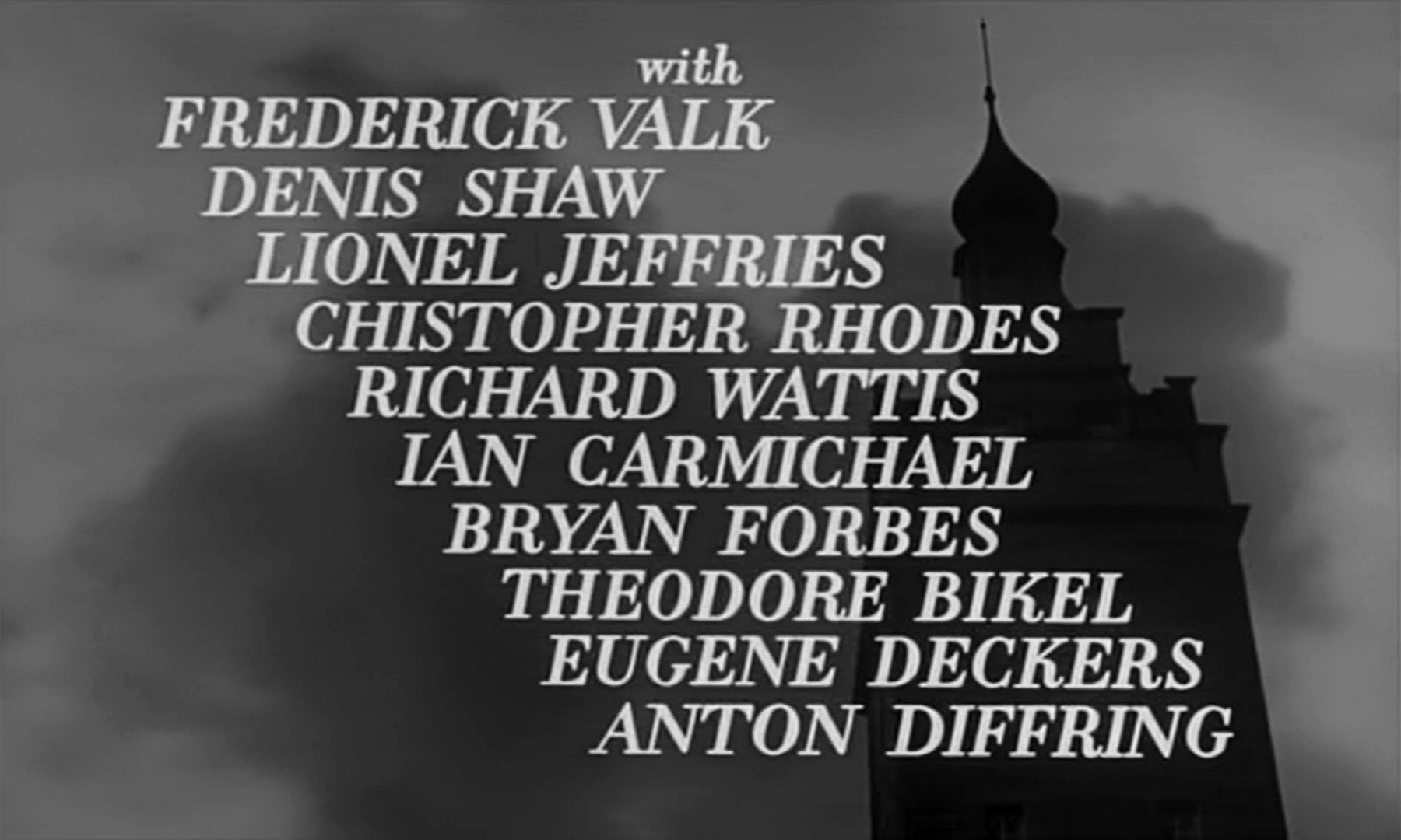 Main title from The Colditz Story (1955) (6). Frederick Valk, Denis Shaw, Lionel Jeffries, Christopher Rhodes, Richard Wattis, Ian Carmichael