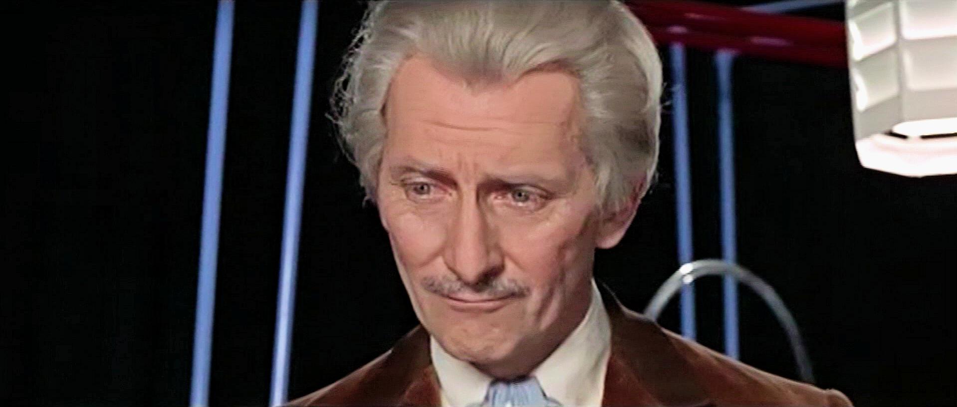Screenshot from Daleks’ Invasion Earth 2150 AD (1966) (2) featuring Peter Cushing (as Dr Who)