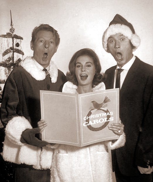 Jean Simmons and Laurence Harvey are guests of Danny Kaye on his Christmas TV special of 1965 