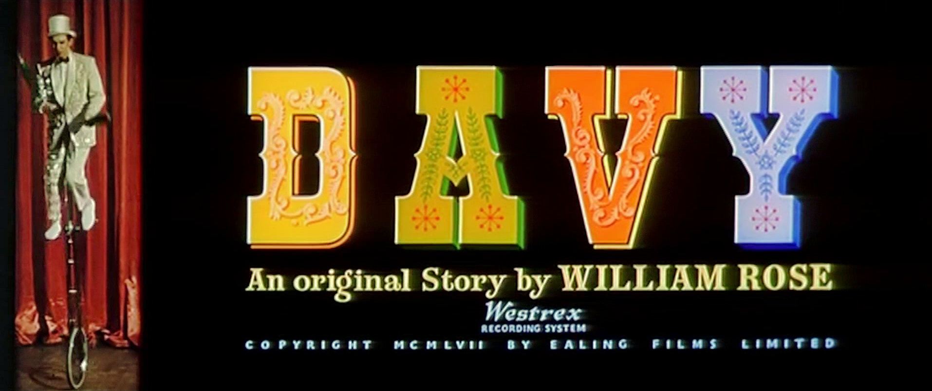 Main title from Davy (1958) (6). An original story by William Rose