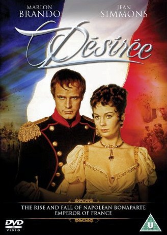 Marlon Brando (as Napoleon Bonaparte) and Jean Simmons (as Desiree Clary) in a DVD cover of Desiree (1954) (1)