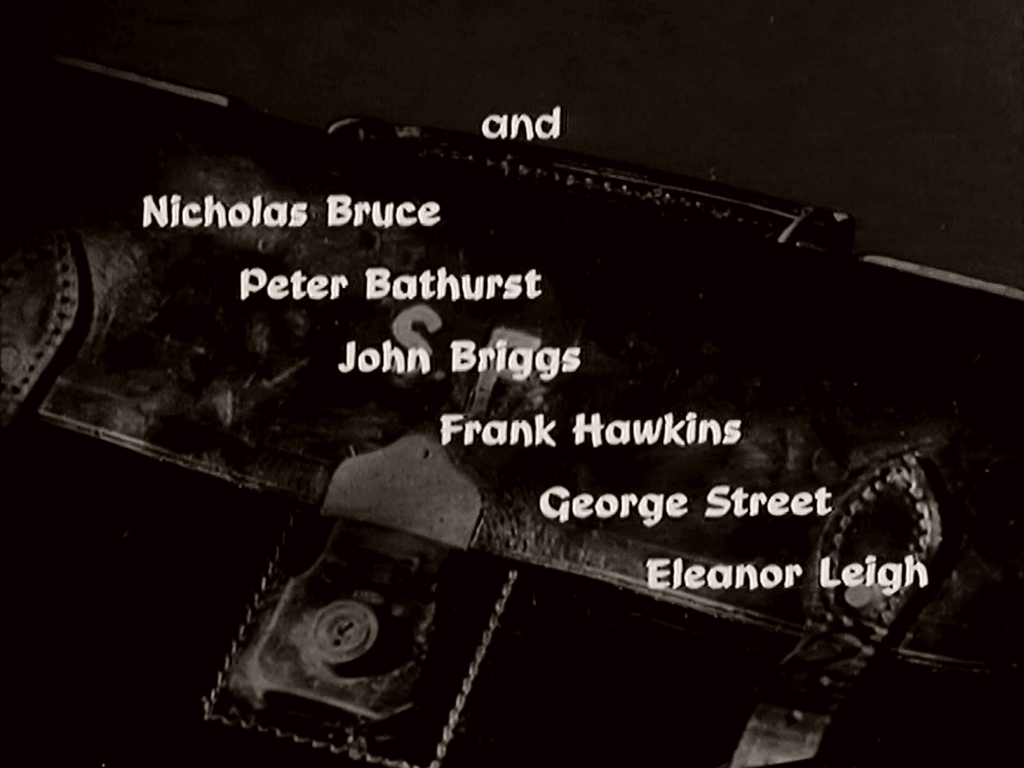 Main title from The Diplomatic Corpse (1958) (4). And Nicholas Bruce, Peter Bathurst, Johnny Briggs, Frank Hawkins, George Street, Eleanor Leigh