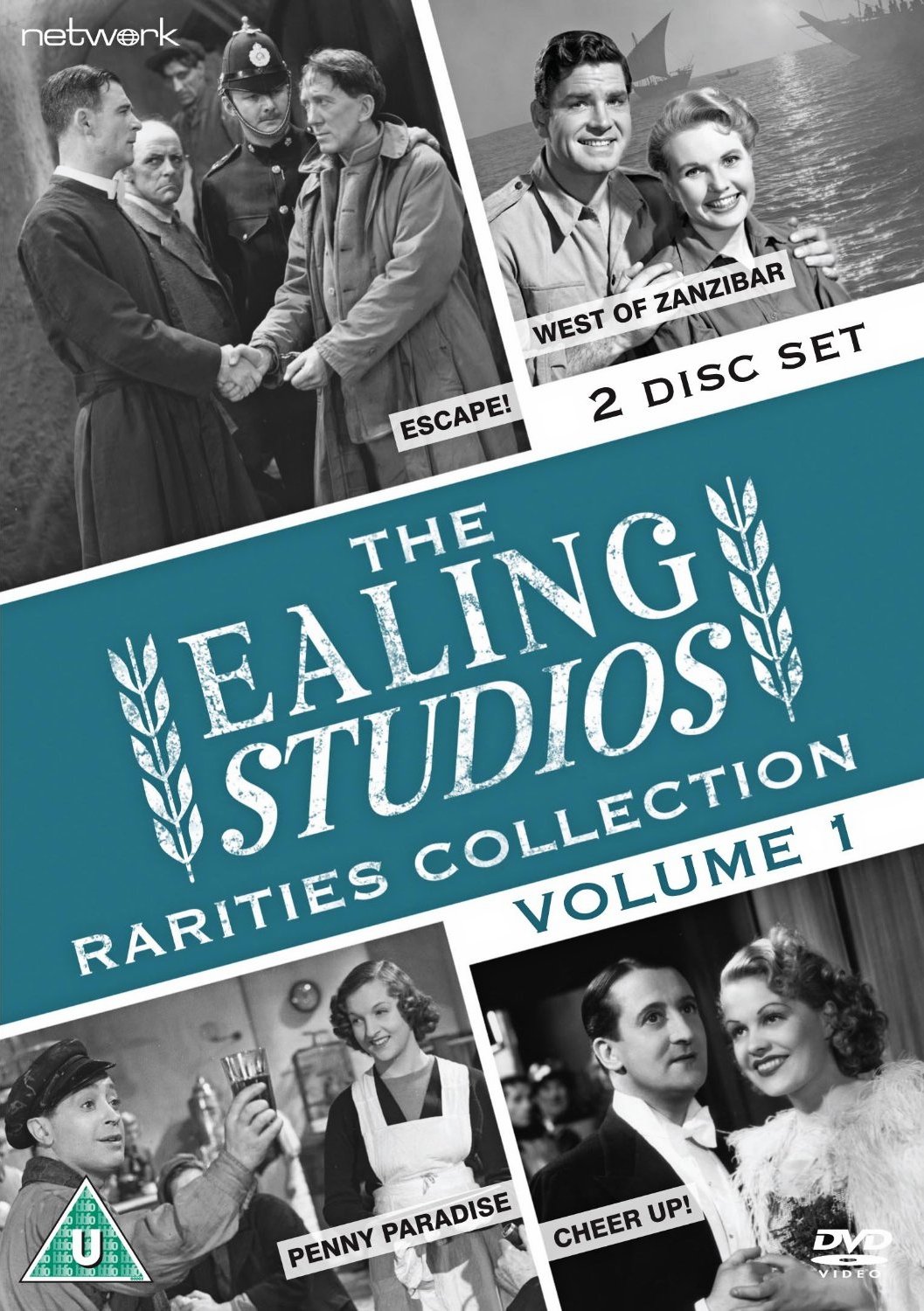 The Ealing Studios Rarities Collection DVD – Volume 1 from Network as part of the British Film collection. Features Escape!, West of Zanzibar, Penny Paradise, Cheer Up!