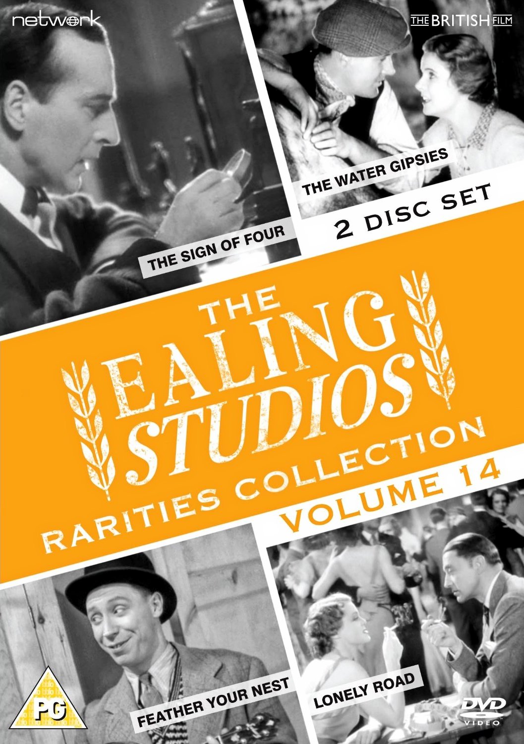 The Ealing Studios Rarities Collection DVD – Volume 14 from Network as part of the British Film collection. Features The Sign of Four, The Water Gipsies, Feather Your Nest, Lonely Road.