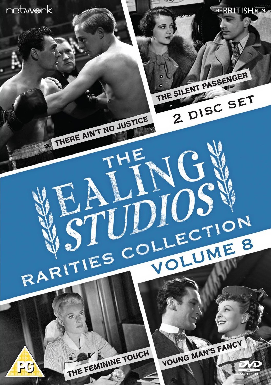 The Ealing Studios Rarities Collection DVD – Volume 8 from Network as part of the British Film collection.  Features There Ain’t No Justice, The Silent Passenger, The Feminine Touch, Young Man’s Fancy.