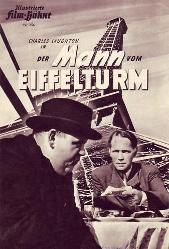 Illustrierte Film Bühne magazine with Charles Laughton in The Man on the Eiffel Tower.  Number 856.  (German).  Der Mann vom Eiffelturm.