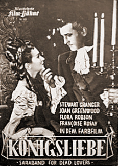 Illustrierte Film Bühne magazine with Joan Greenwood and  Stewart Granger in Saraband for Dead Lovers.  Issue number 399.  (German).  Königsliebe.