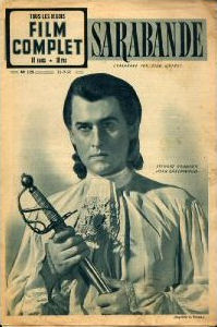 Film Complet magazine with Stewart Granger in Saraband for Dead Lovers.  28th September, 1950, issue number 225.  (French)