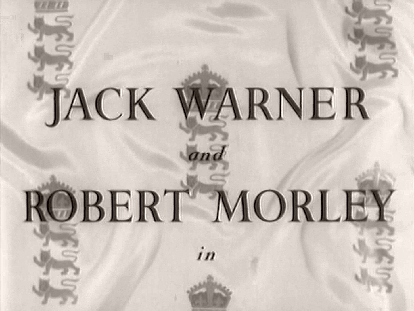 Main title from The Final Test (1953) (3).  Jack Warner and Robert Morley in