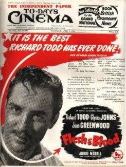 Poster for Flesh and Blood (1951) (3)
