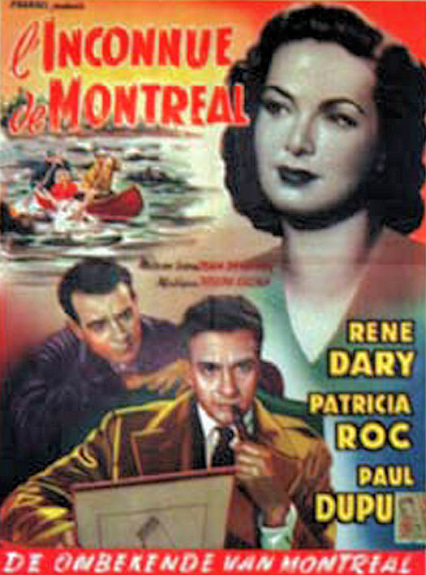 Patricia Roc (as Helen Bering) in a Belgian poster for Fugitive from Montreal (1950) (1)