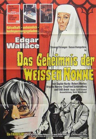 German poster for Das Geheimnis der weissen Nonne [The Trygon Factor] (1966) (1)