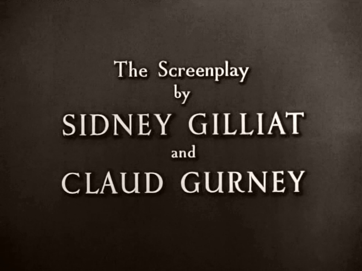 Main title from Green for Danger (1947) (6).  The screenplay by Sidney Gilliat and Claud Gurney