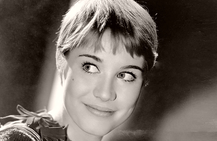 Photograph of Julia Lockwood as Peter Pan in the 1963 Scala Theatre production run of Peter Pan