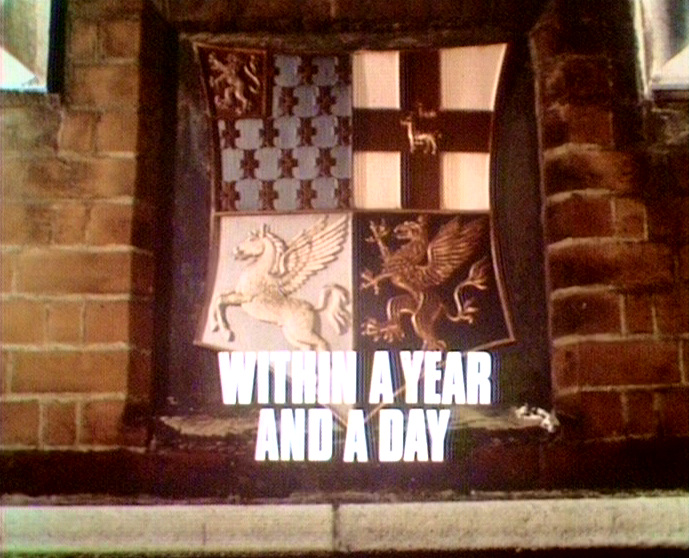 Main title from the 1971 episode of Justice (1971-74) called Within a Year and a Day (1971)