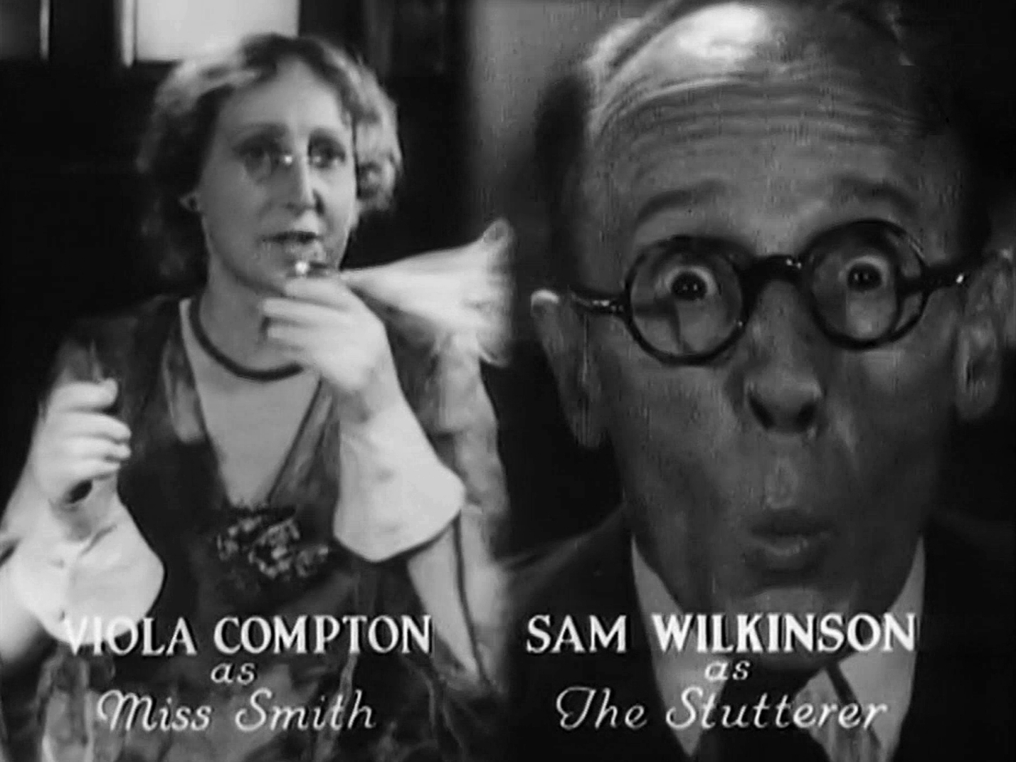 Main title from The Last Journey (1935) (12). Viola Compton as Miss Smith, Sam Wilkinson as the Stutterer