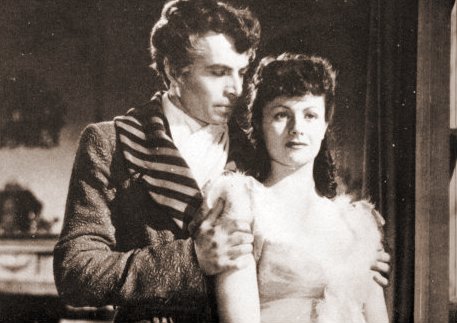 James Mason (as Marquis of Rohan) and Margaret Lockwood (as Hesther Shaw) in a photograph from The Man in Grey (1943) (6)