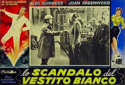 Italian lobby card from The Man in the White Suit (1951) (2)