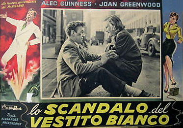 Italian lobby card from The Man in the White Suit (1951) (3)