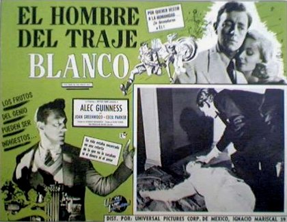 Mexican lobby card from The Man in the White Suit (1951) (1)