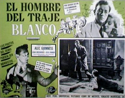 Mexican lobby card from The Man in the White Suit (1951) (2)