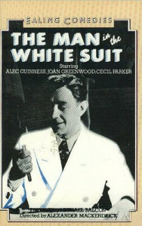 Alec Guinness (as Sidney Stratton) in a video cover from The Man in the White Suit (1951) (4)