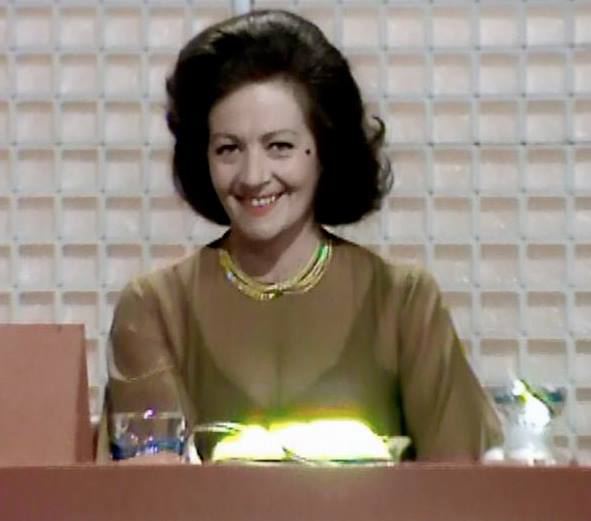 British actress Margaret Lockwood is a contestant on Celebrity Squares (1975), hosted by Bob Monkhouse.  Season 1 episode 2.