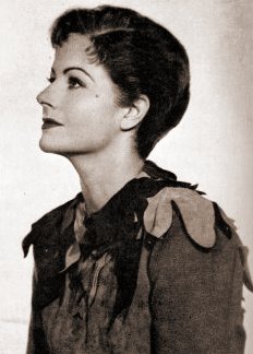 Publicity photograph of Margaret Lockwood as Peter Pan in the eponymous play from 1949
