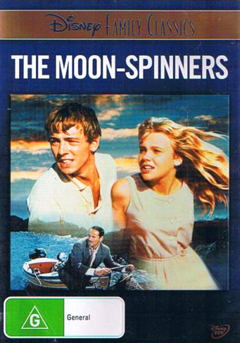 Hayley Mills (as Nikky Ferris) and Peter McEnery (as Mark Camford) in an Australian video cover from The Moon-Spinners (1964) (1)