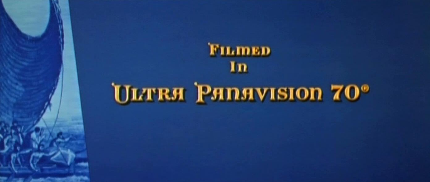 Main title from Mutiny on the Bounty (1962) (16). Filmed in Ultra Panavision 70