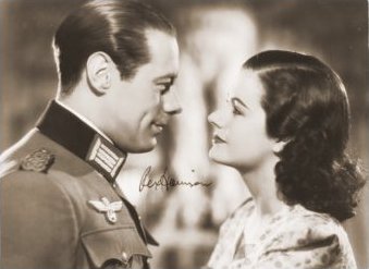 Rex Harrison (as Gus Bennett) and Margaret Lockwood (as Anna Bomasch) in a photograph from Night Train to Munich (1940) (1)