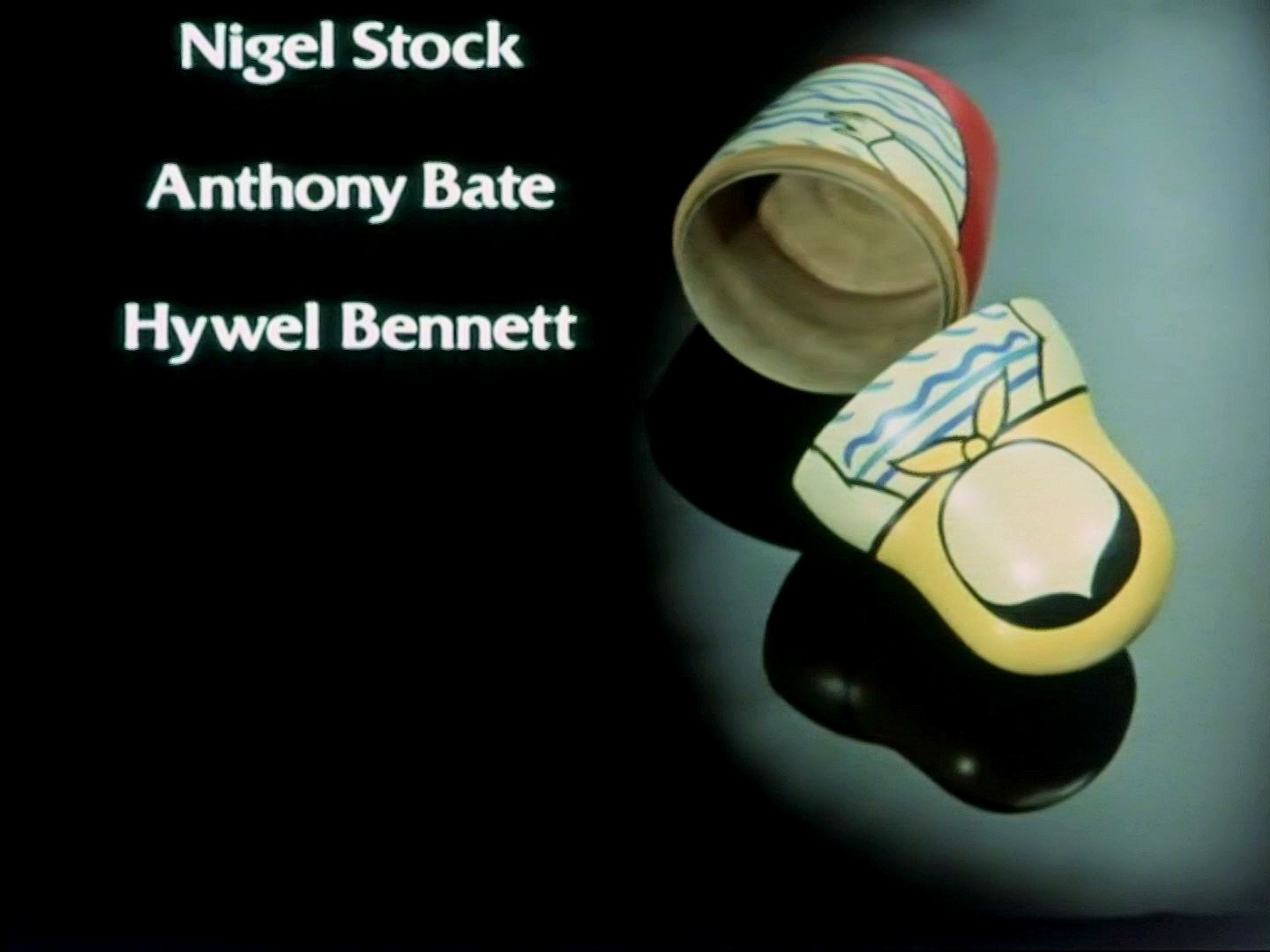 Main title from the 1979 ‘Part One’ episode of Tinker Tailor Soldier Spy (1979) (6). Nigel Stock, Anthony Bate, Hywel Bennett