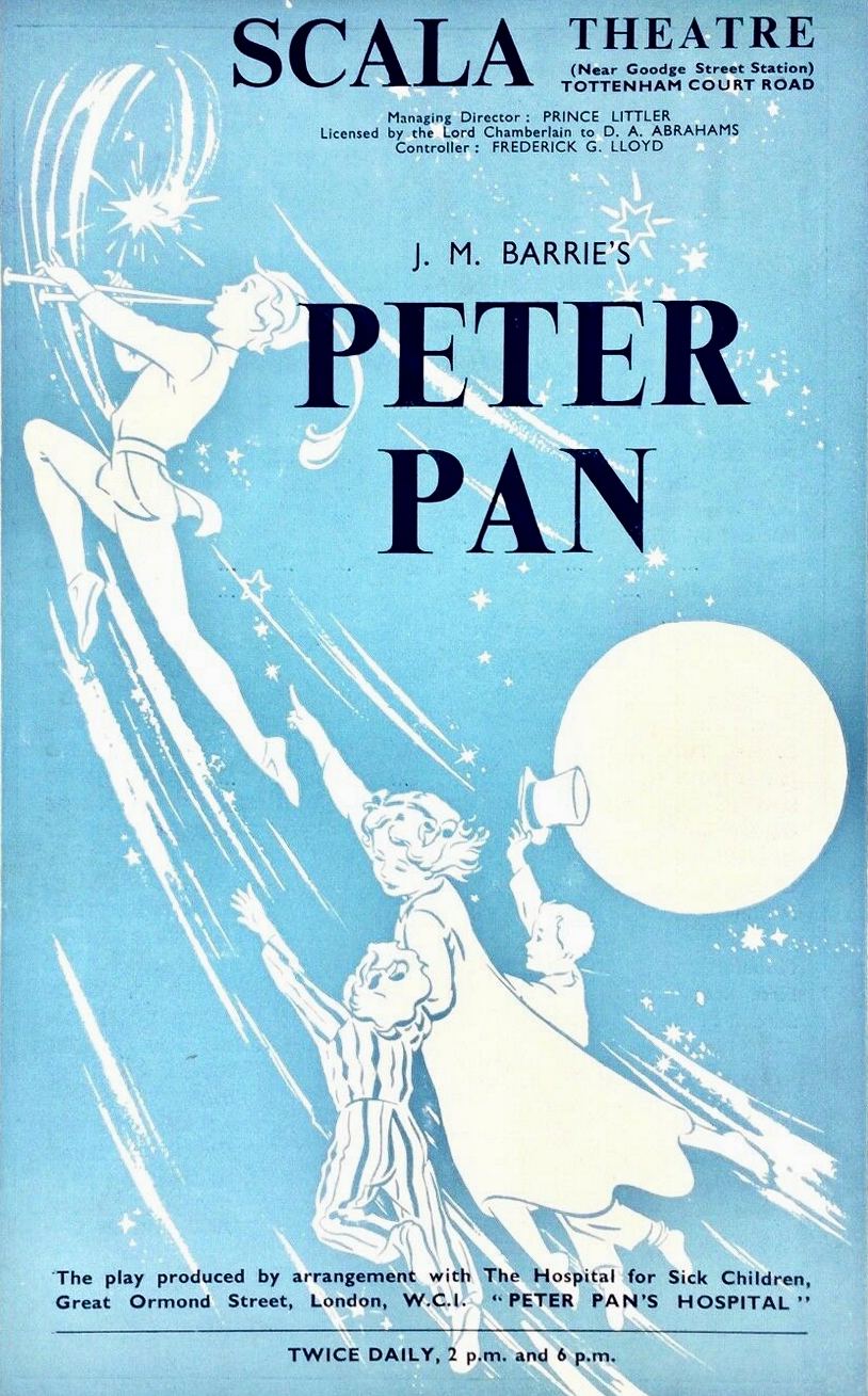 Programme from the Scala Theatre, 1950 production of Peter Pan (1)
