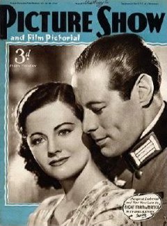 Picture Show magazine with Margaret Lockwood and  Rex Harrison in Night Train to Munich.  31st August, 1940.
