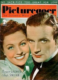 Picturegoer magazine with Margaret Lockwood and  Hugh Sinclair in A Girl Must Live.  March, 1939.