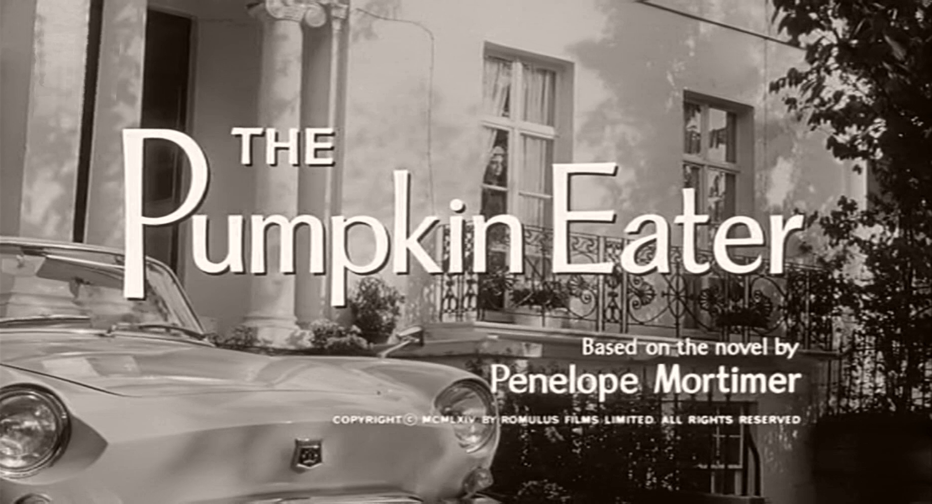 Main title from The Pumpkin Eater (1964) (3). Based on the novel by Penelope Mortimer