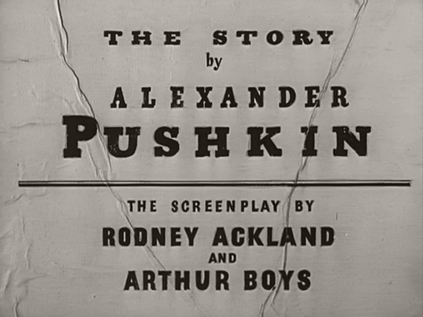 Main title from The Queen of Spades (1949) (6). The story by Alexander Pushkin. The screenplay by Rodney Ackland and Arthur Boys