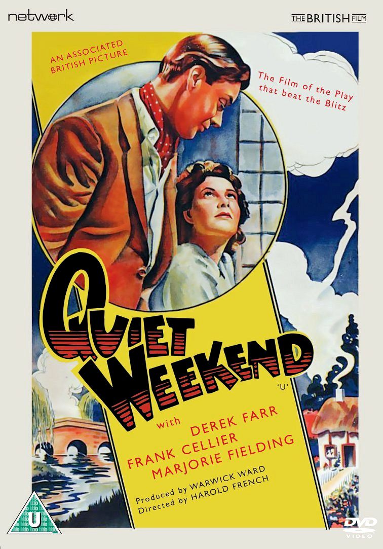 Quiet Weekend DVD from from Network and The British Film.  DVD cover features Derek Farr as Denys Royd and Barbara White as Miranda.
