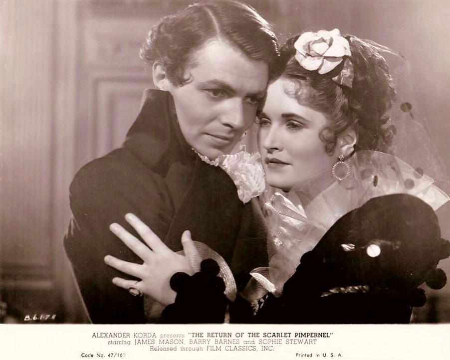 Photograph from The Return of the Scarlet Pimpernel (1937) (1) featuring James Mason and Margaretta Scott