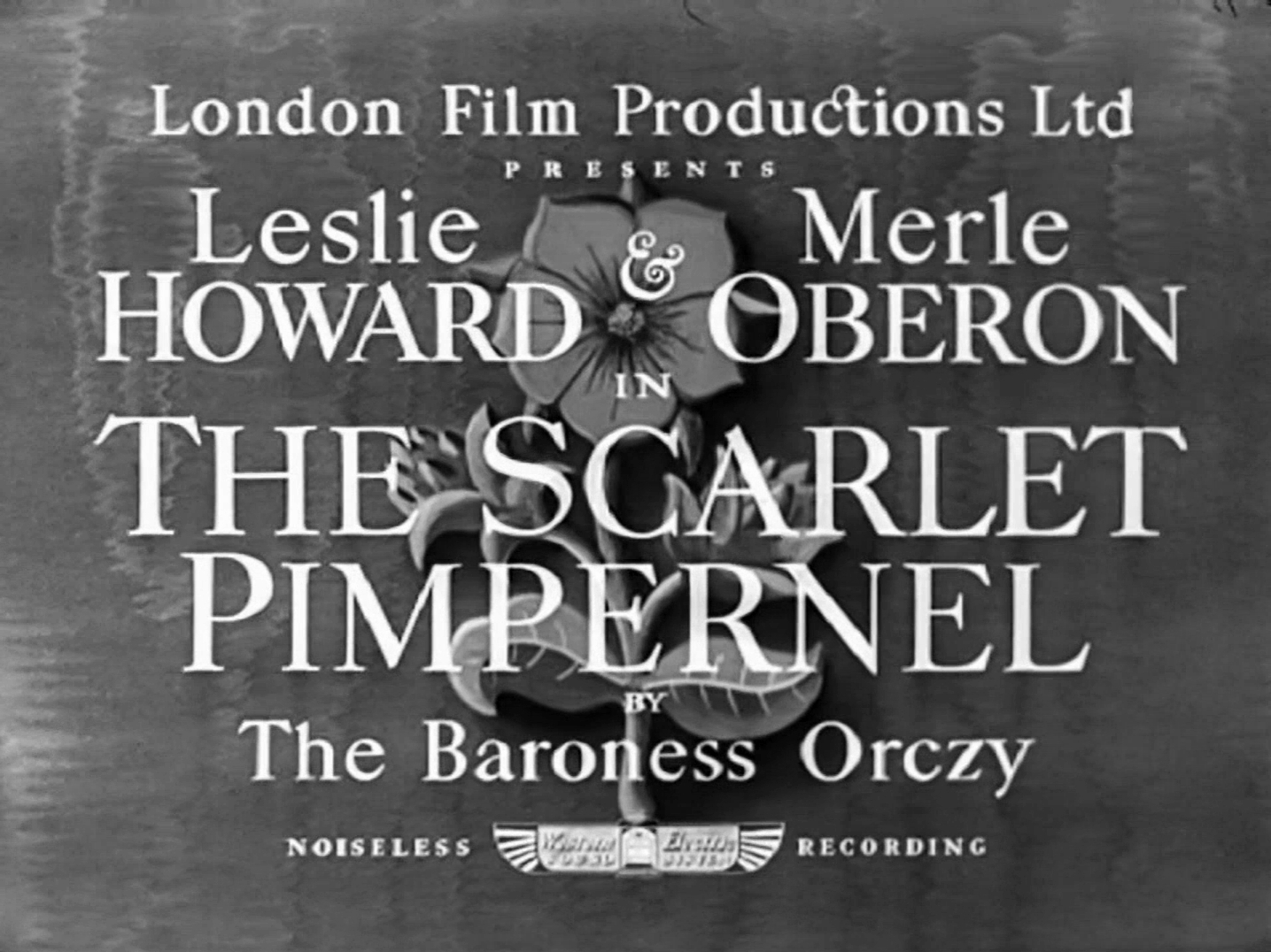 Main title from The Scarlet Pimpernel (1934) (2). By The Baroness Orczy