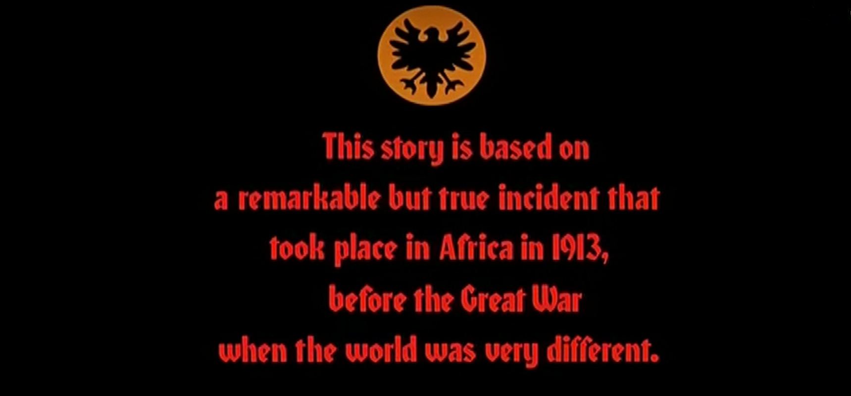 Main title from Shout at the Devil (1976) (1). This story is based on a remarkable but true incident that took place in Africa in 1913, before the Great War when the world was very different